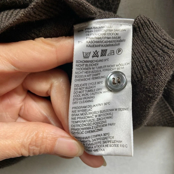 Finshley & Harding Cotton Cashmere button sweater knit Cardigan Sz M - Picture 5 of 8